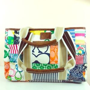 Sweet Coach signature Hamptons Patchwork Tote